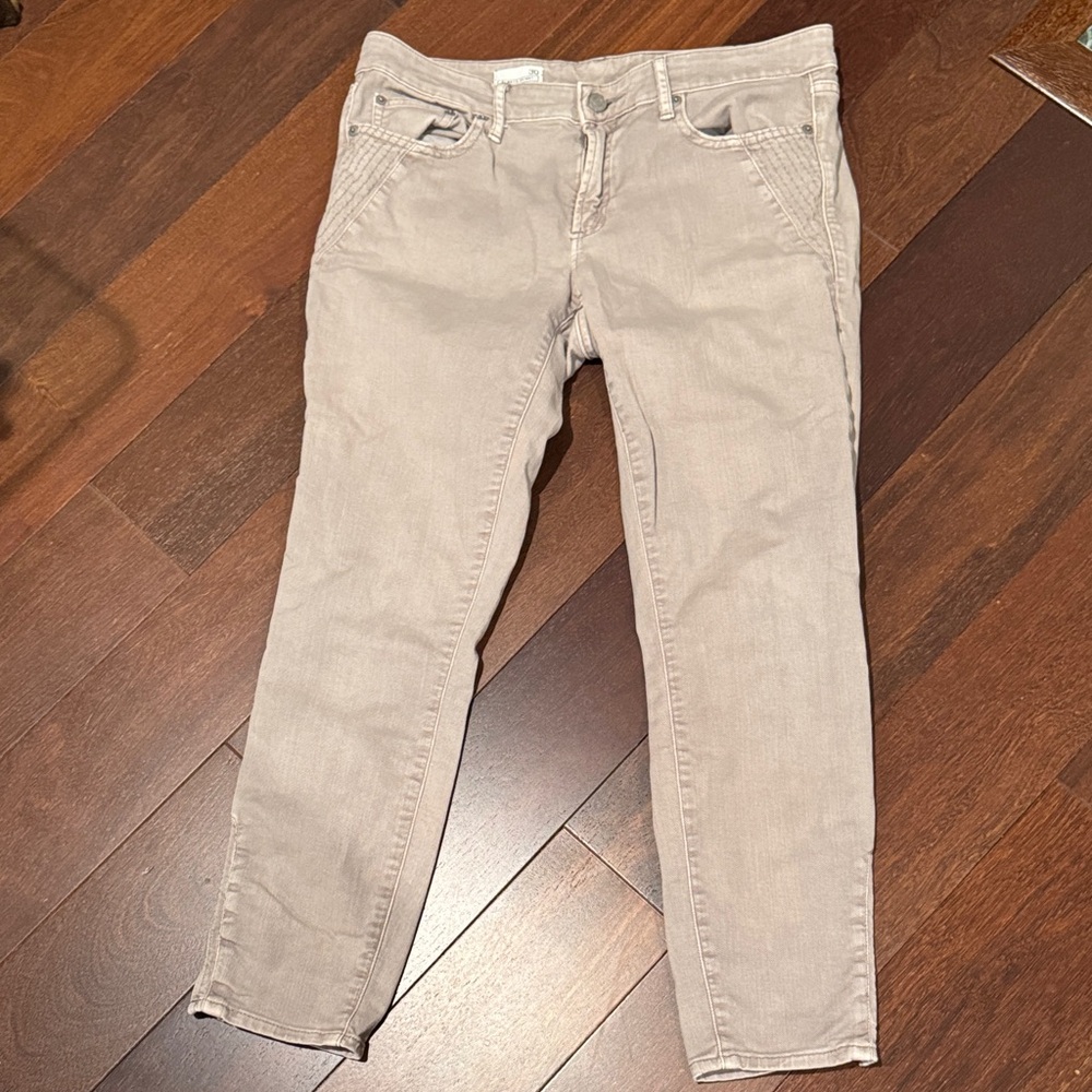 Gap 1969 vintage Always Skinny lightly distressed jeans with zippers at hem